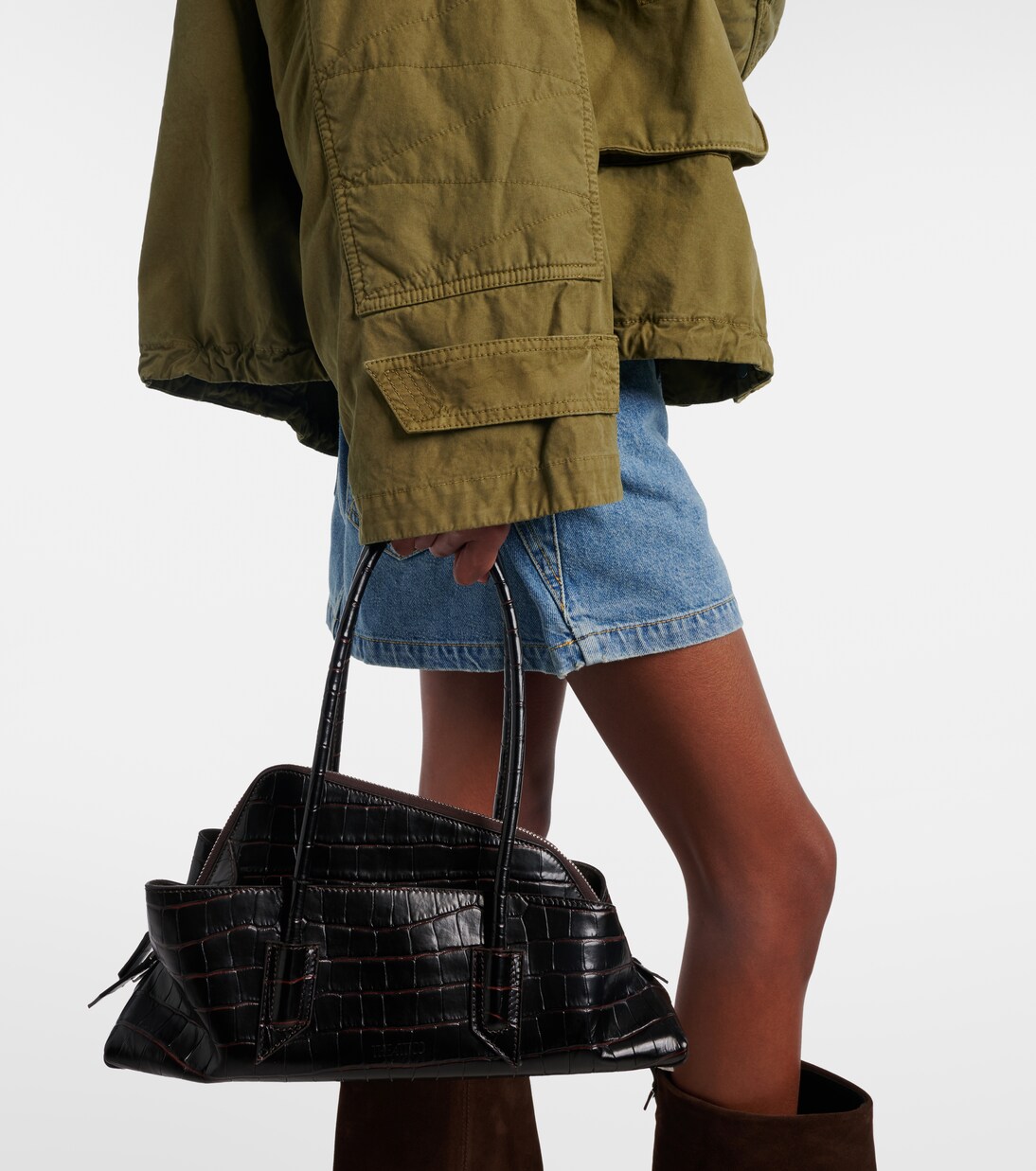 Chaqueta de algodón con piel | The Attico