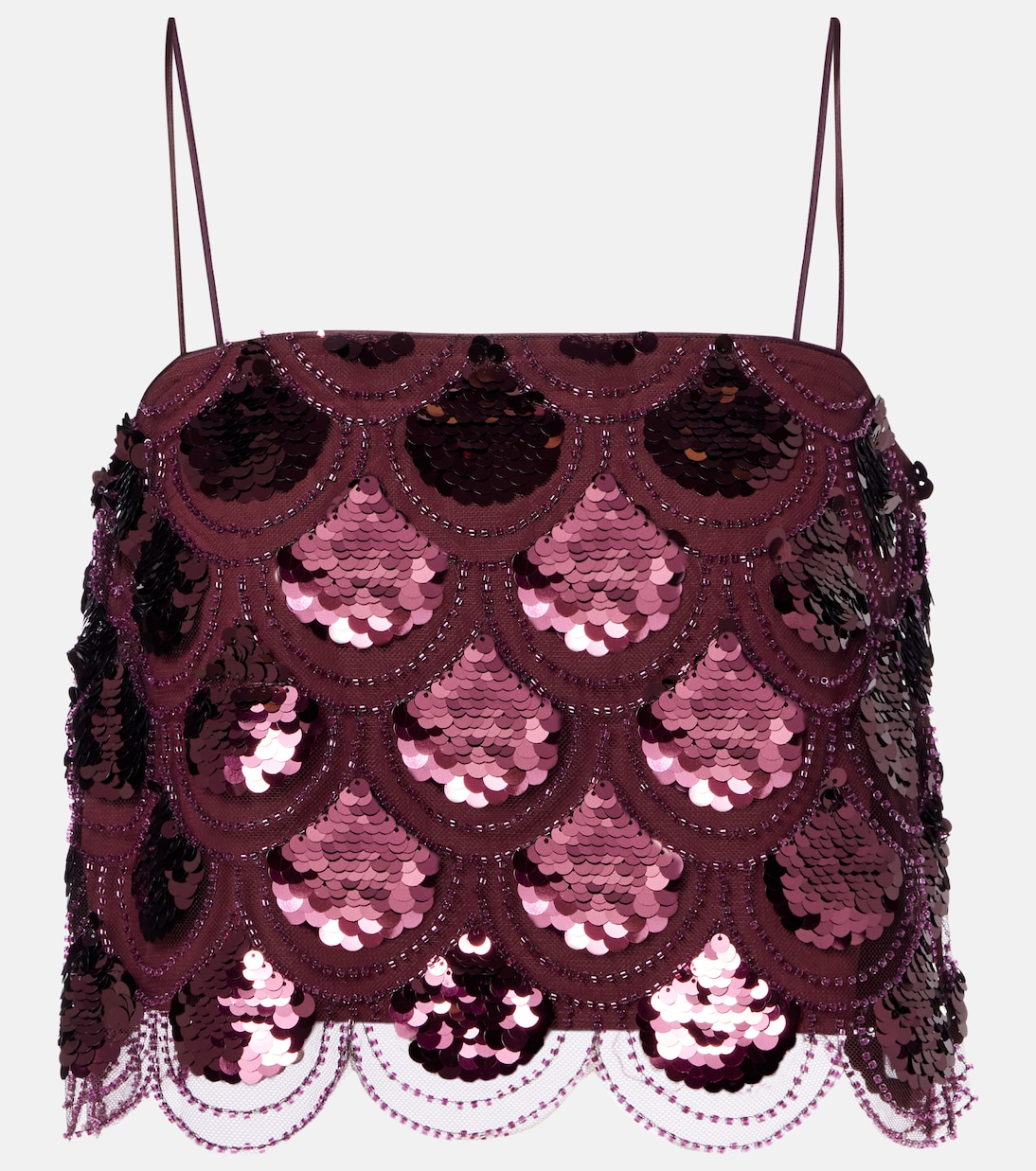 Embellished mesh crop top | Rotate