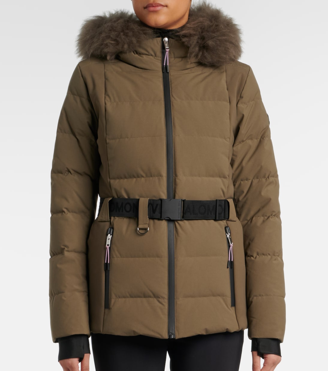 Doudoune 64cm belted down jacket | Yves Salomon