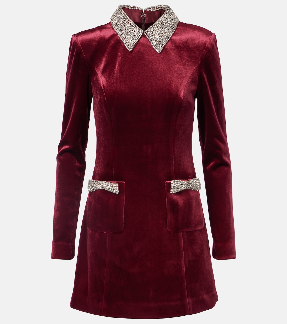 Vestido corto Edwiena de terciopelo | Rebecca Vallance