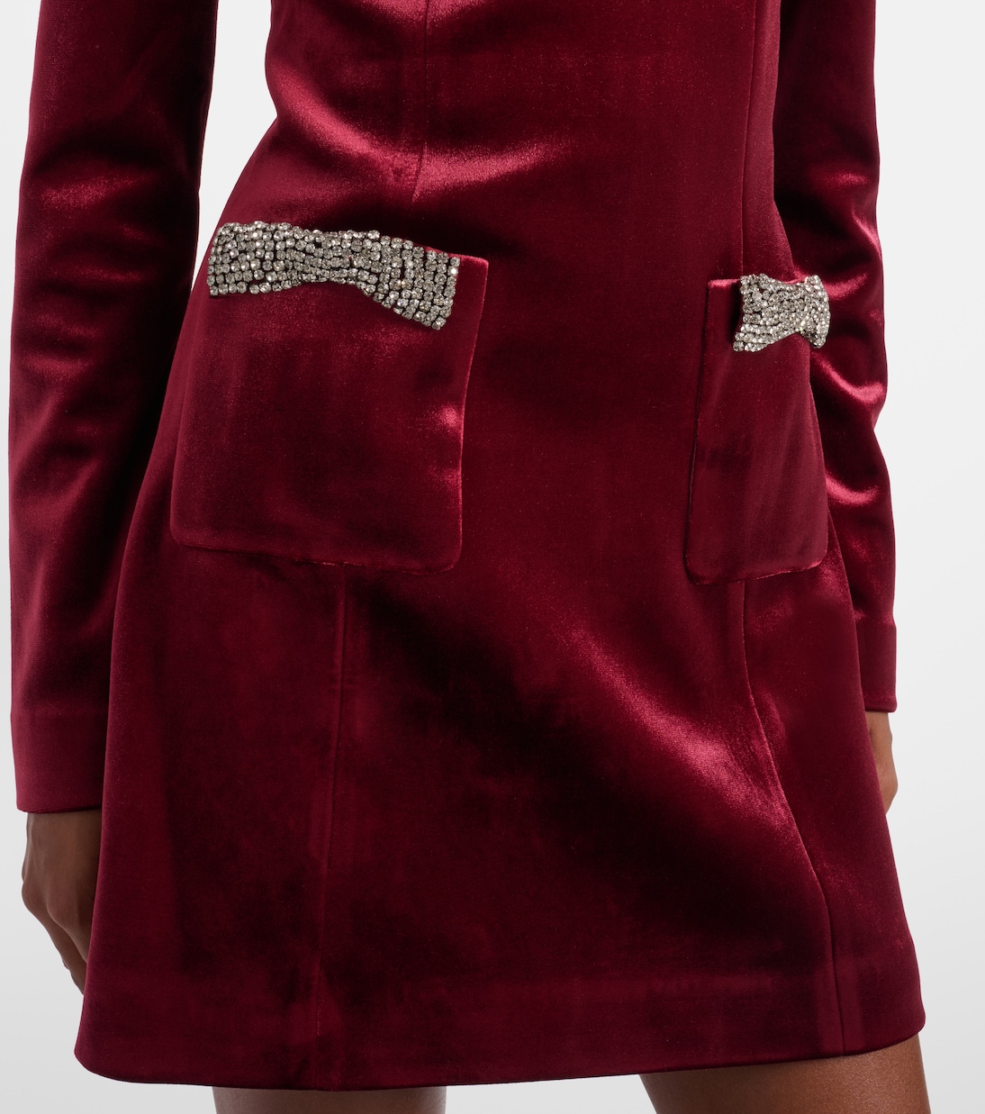 Vestido corto Edwiena de terciopelo | Rebecca Vallance