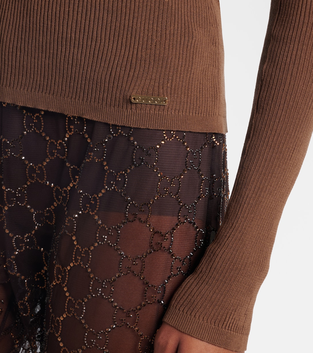 Ribbed-knit cotton Henley shirt | Gucci