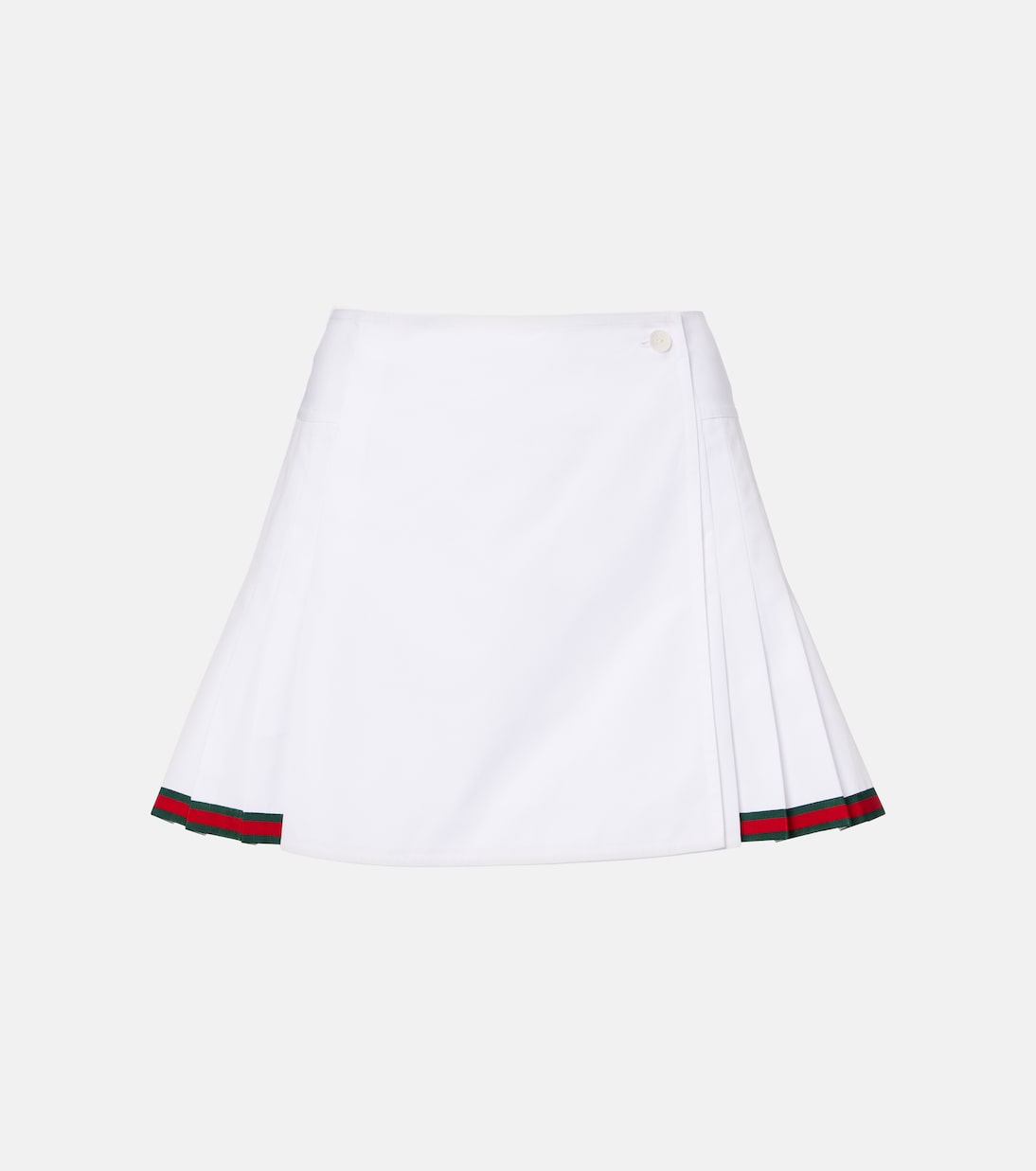 Web Stripe cotton poplin miniskirt | Gucci