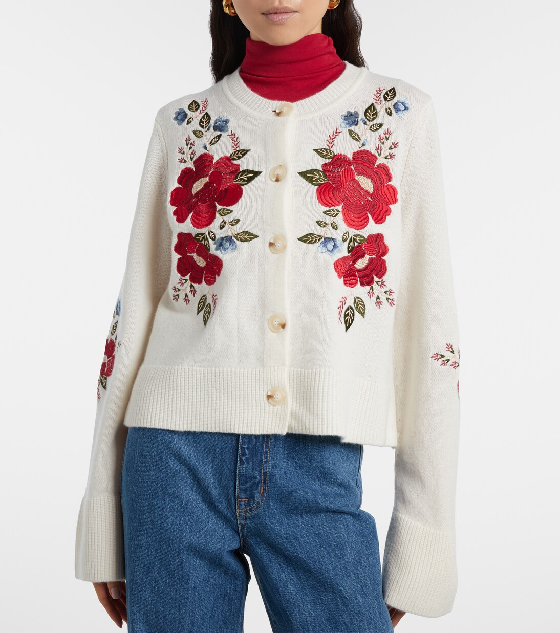 Bestickter Cardigan aus Wolle | Farm Rio