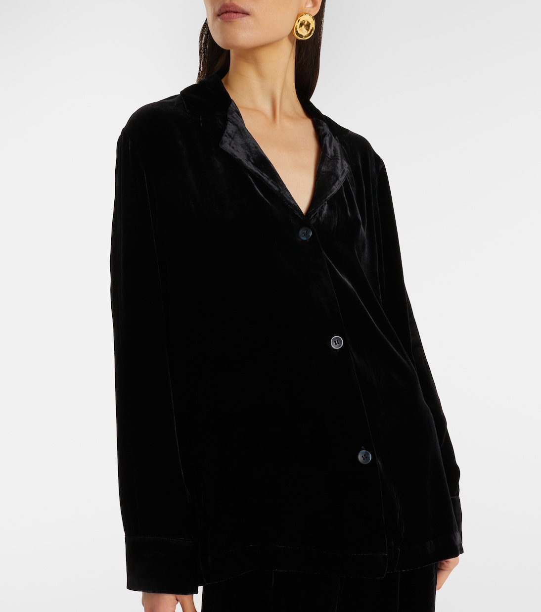 Calabasas velvet shirt | Asceno