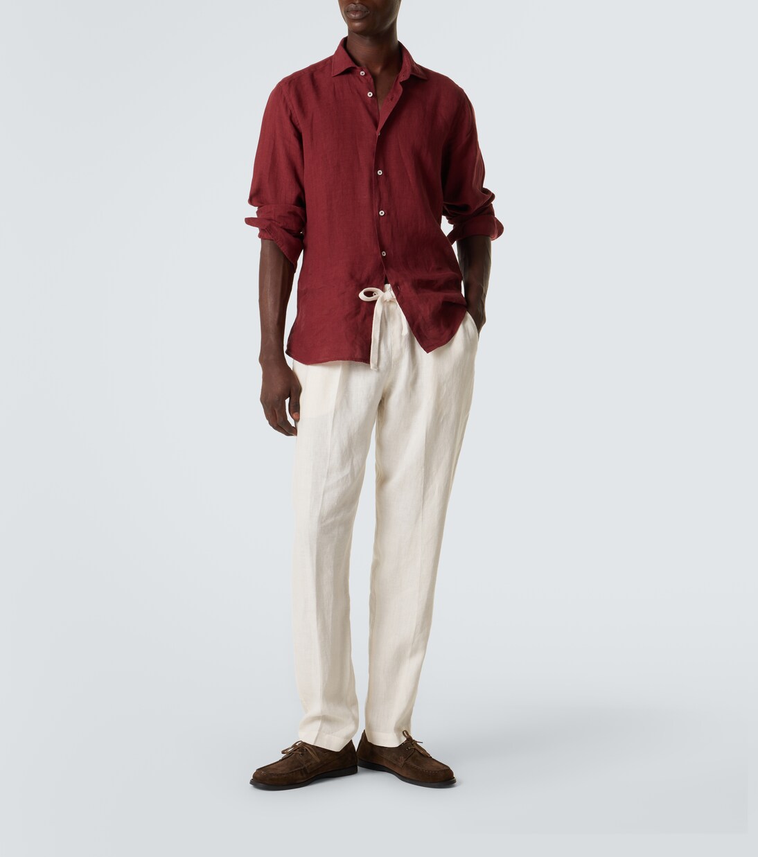Bonifacio linen tapered pants | Fedeli