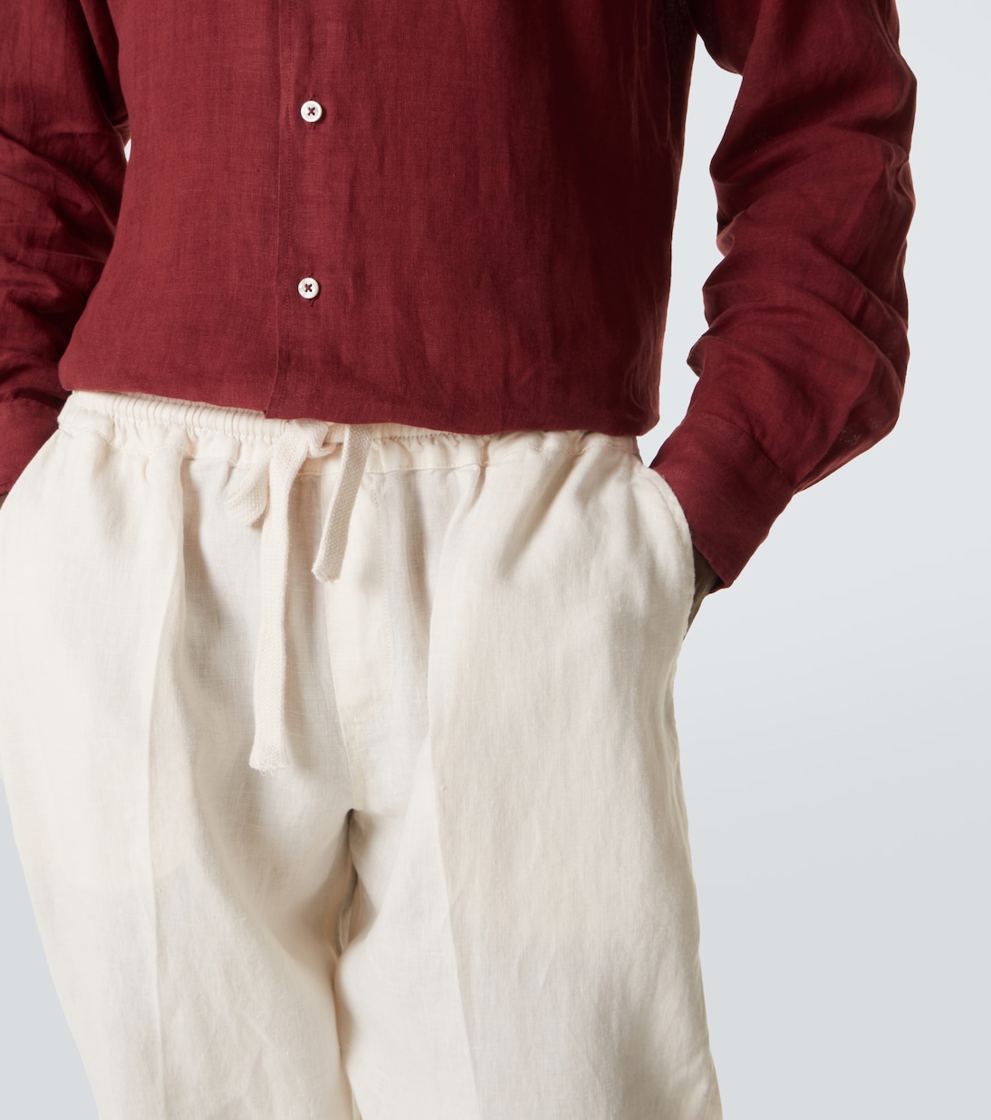 Bonifacio linen tapered pants | Fedeli