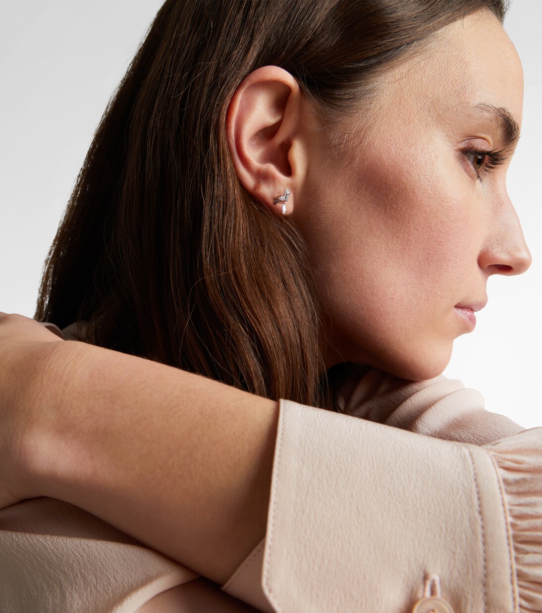 18kt white gold (750/1000) earring with diamonds | Maria Tash