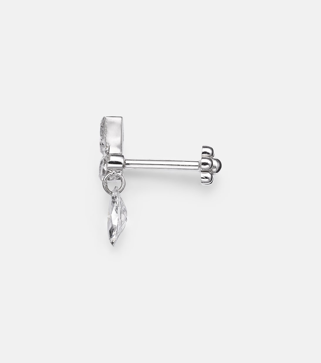 18kt white gold (750/1000) earring with diamonds | Maria Tash