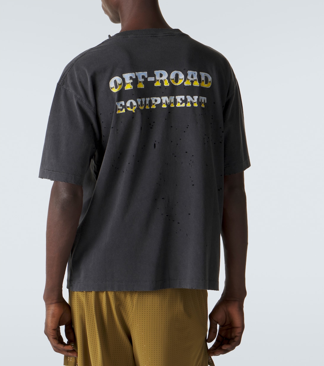 MothTech distressed cotton jersey T-shirt | Satisfy