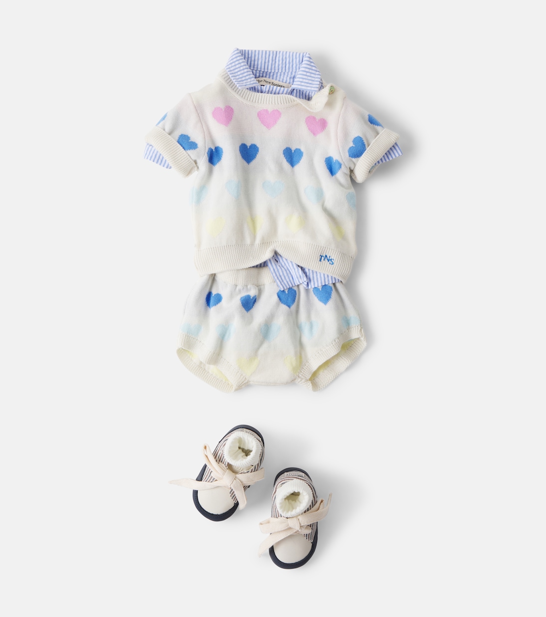 Baby Set Pinpilin aus Pullover und Shorts | The New Society