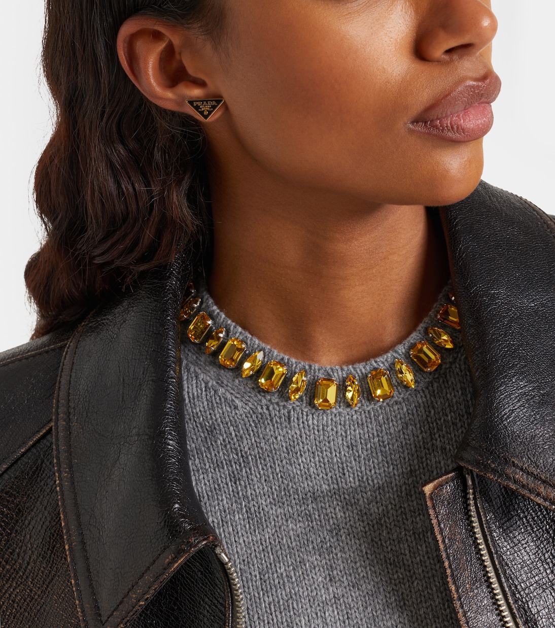 Enamel earrings | Prada