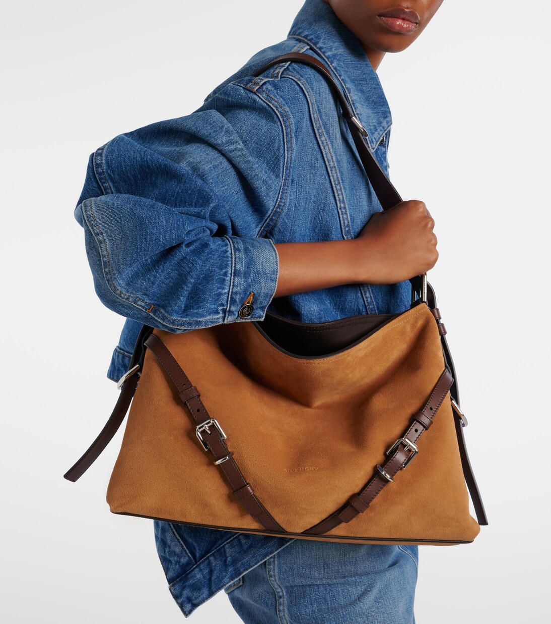 Voyou Medium suede shoulder bag | Givenchy