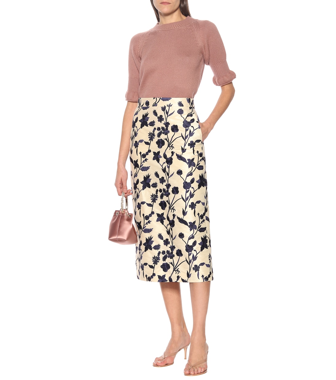 Falda midi Quercini de jacquard | Brock Collection
