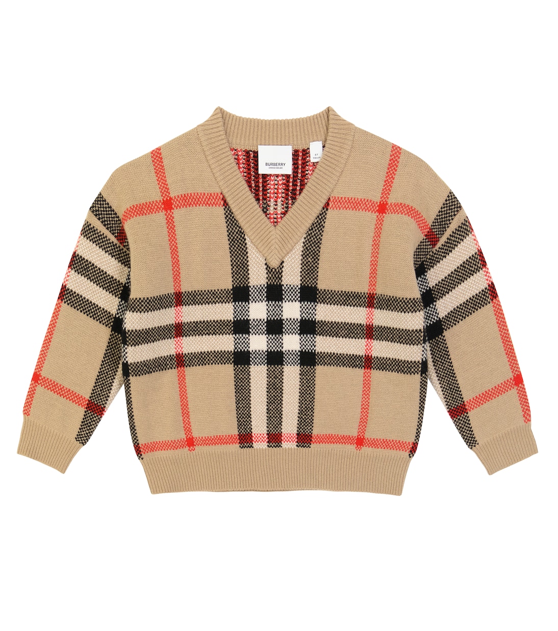 Denny checked wool and cashmere sweater | Burberry Kids