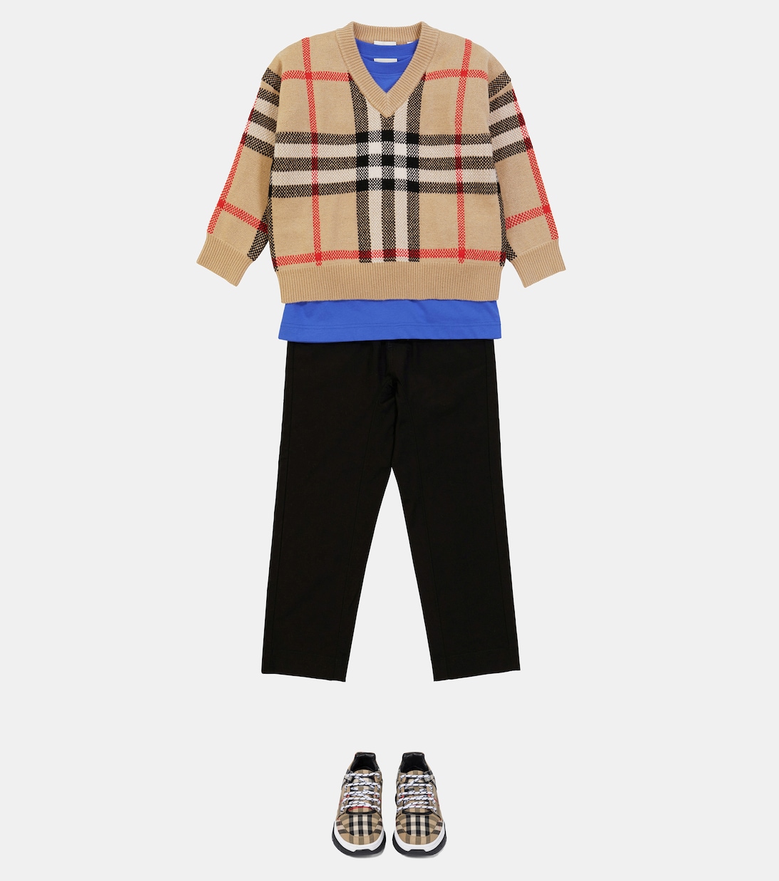 Denny checked wool and cashmere sweater | Burberry Kids