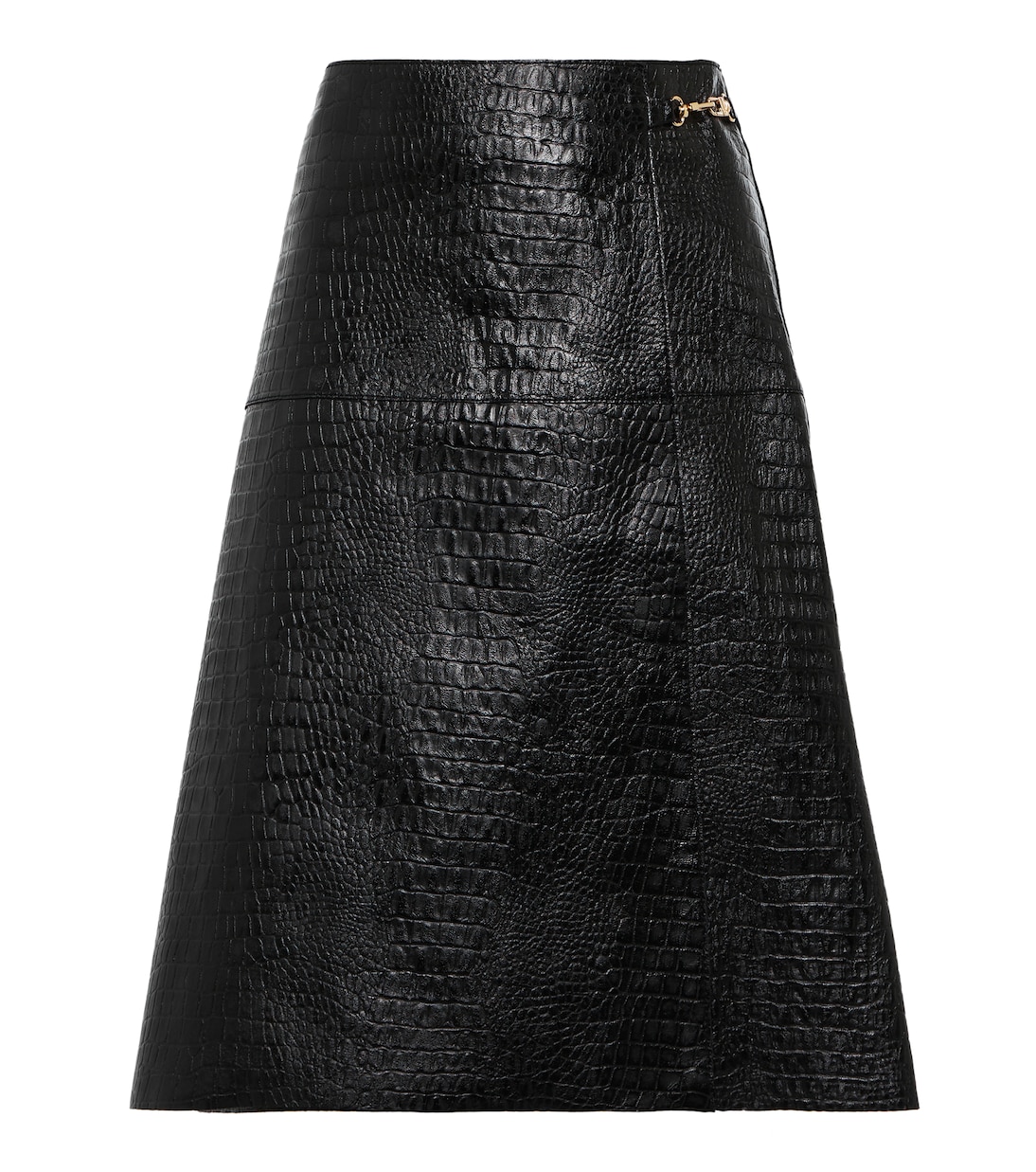 Falda midi de piel efecto cocodrilo | Toteme