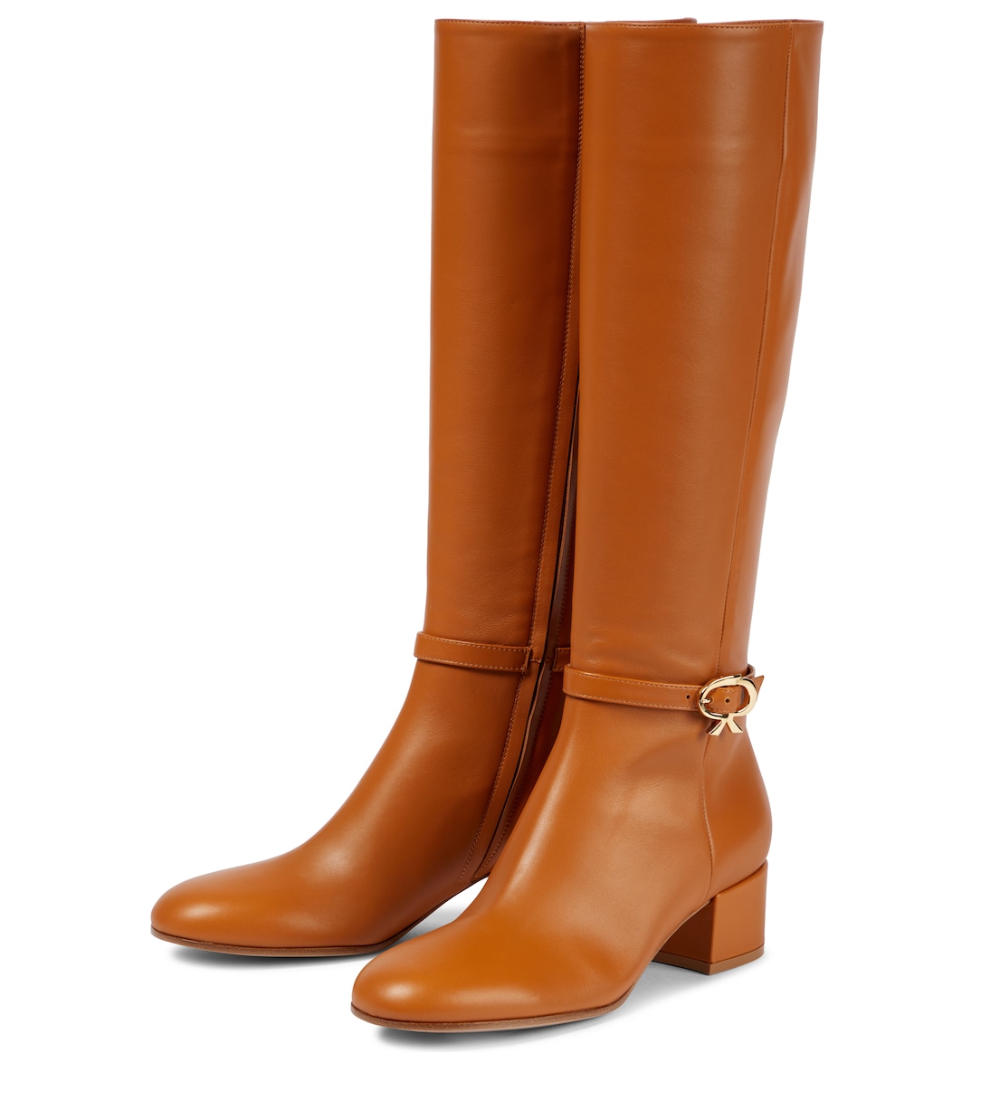 Botas altas de piel con lazo | Gianvito Rossi