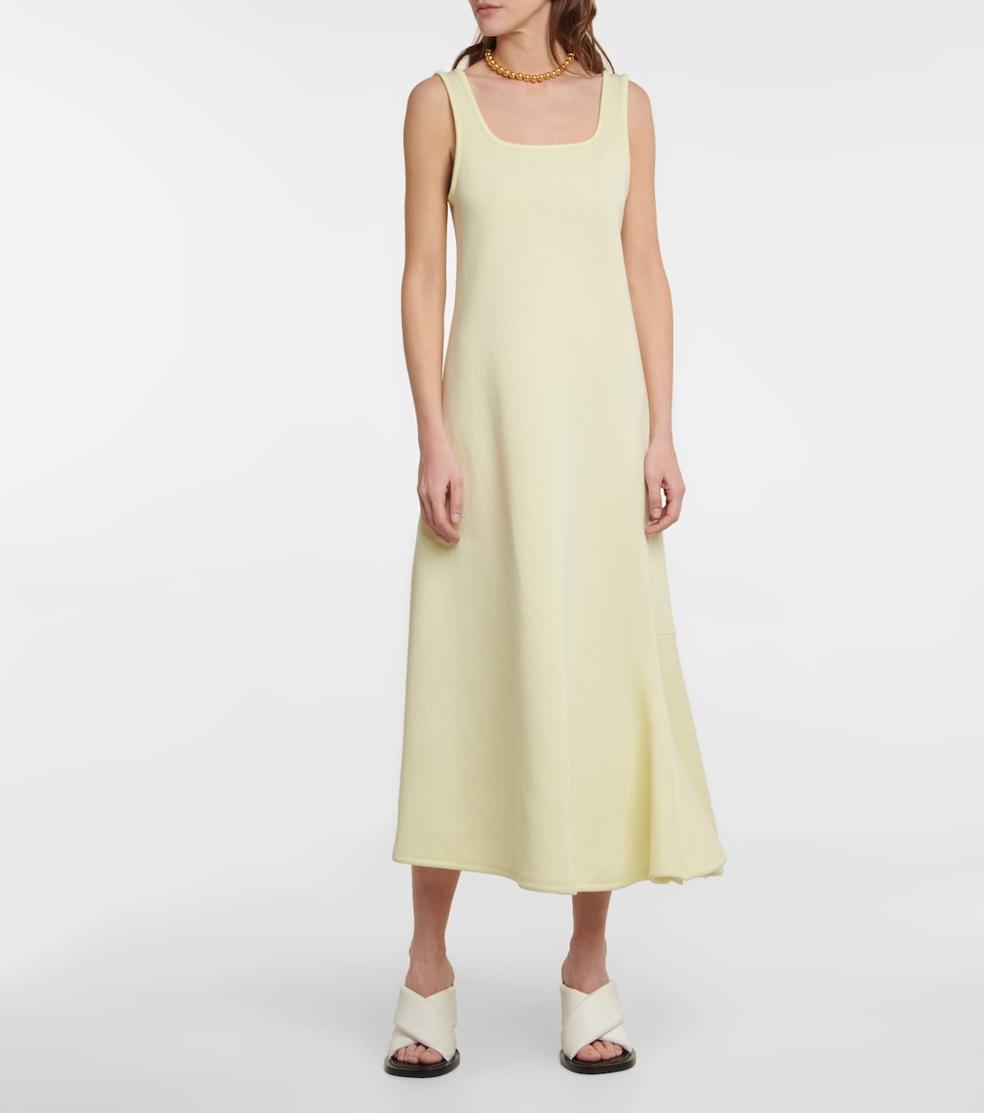 Crêpe midi dress | Jil Sander