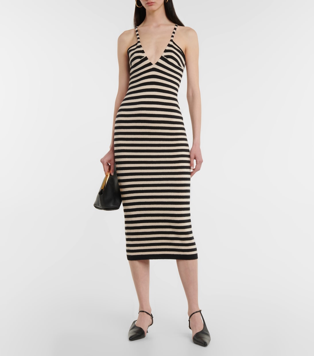 Georgia striped cashmere dress | Khaite