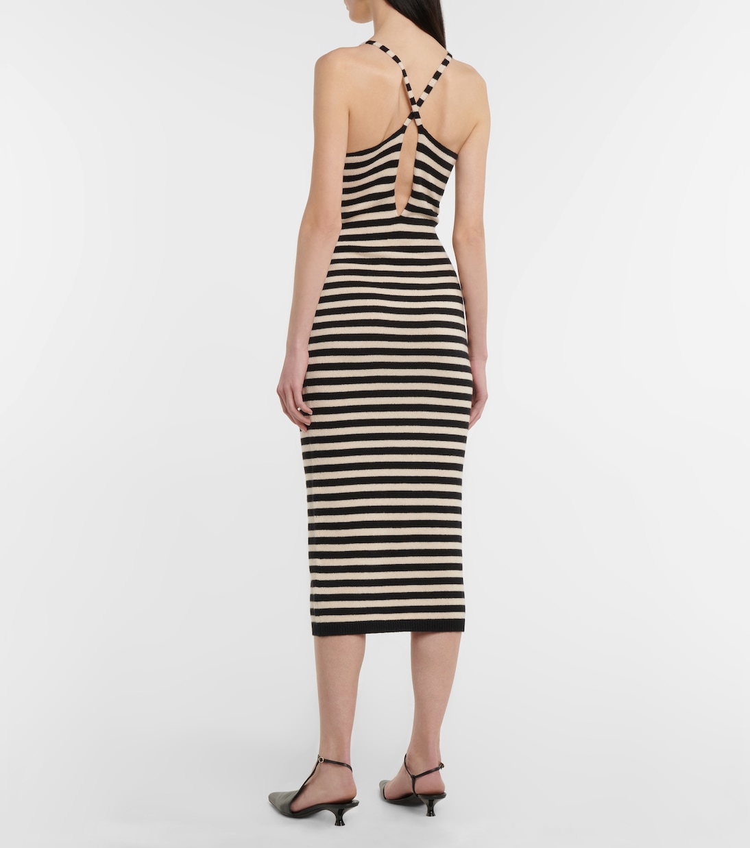 Georgia striped cashmere dress | Khaite