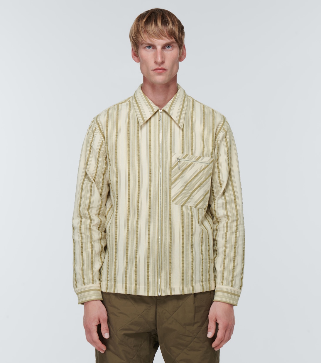 Chaqueta Atlantic de algodón a rayas | Wales Bonner