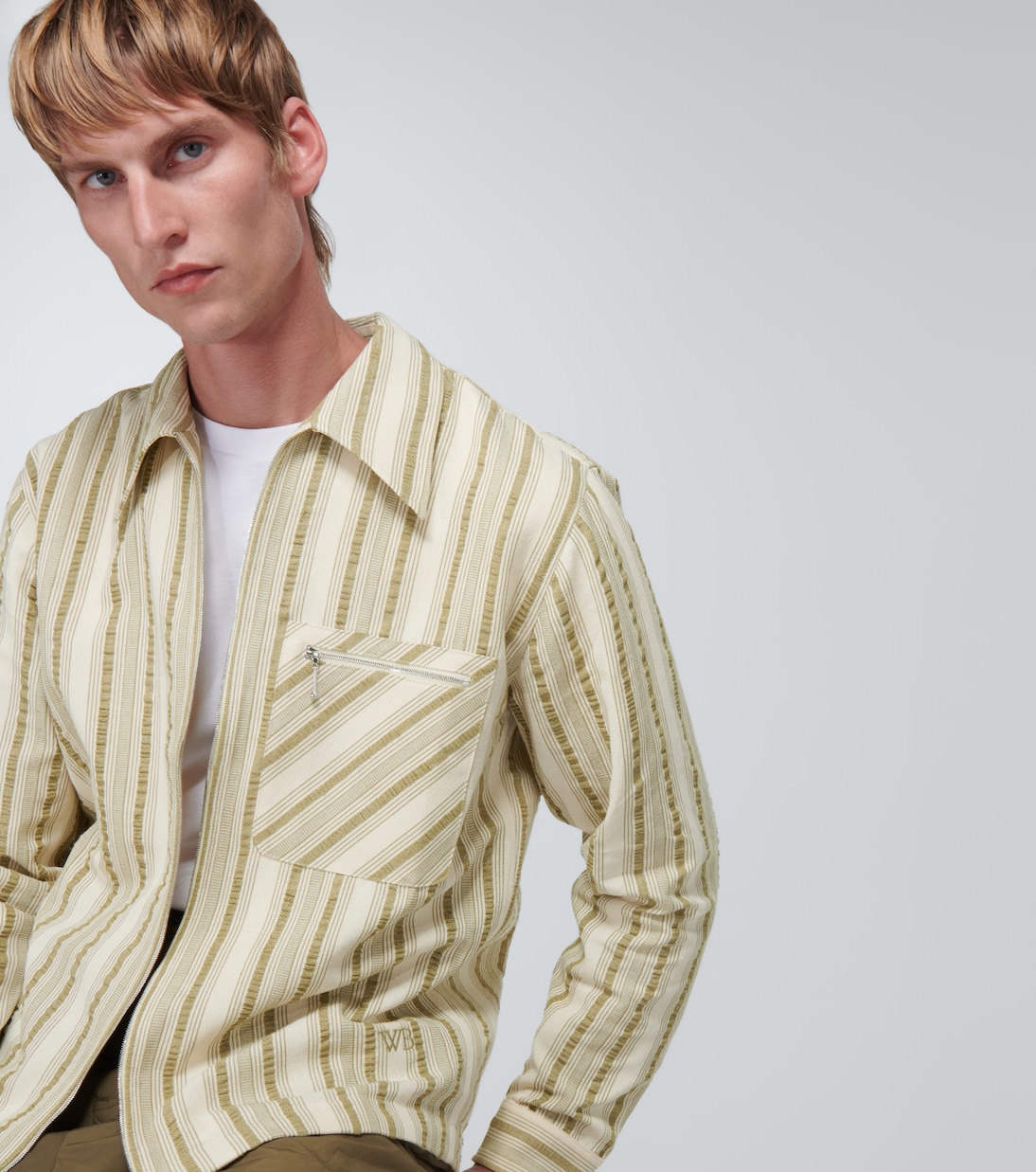 Chaqueta Atlantic de algodón a rayas | Wales Bonner