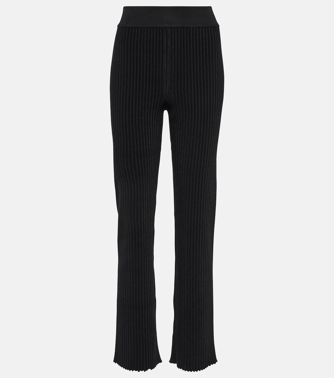Pantaloni regular in maglia a coste | Alaïa