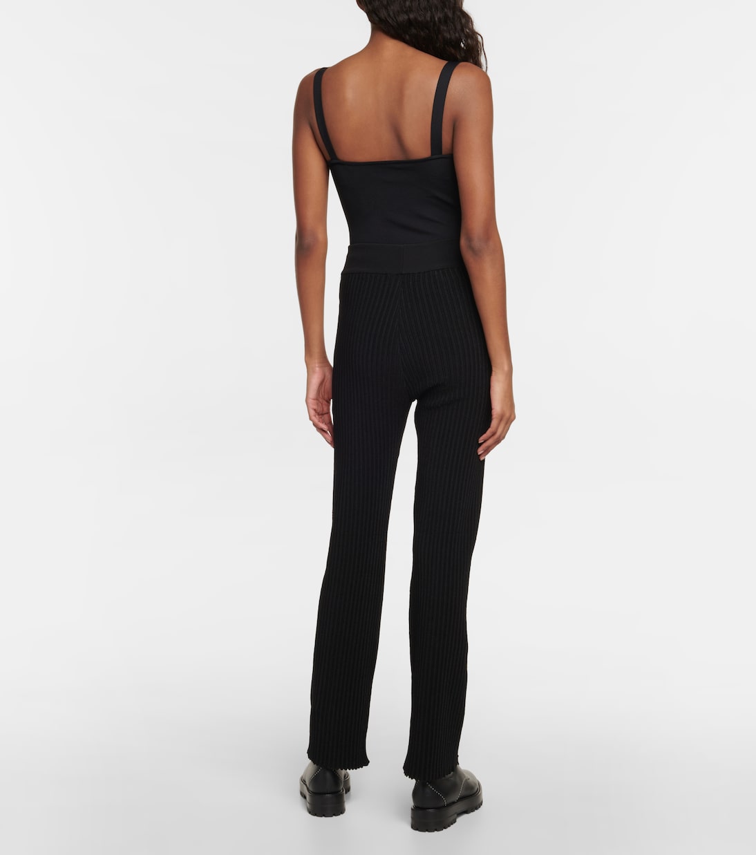 Pantaloni regular in maglia a coste | Alaïa