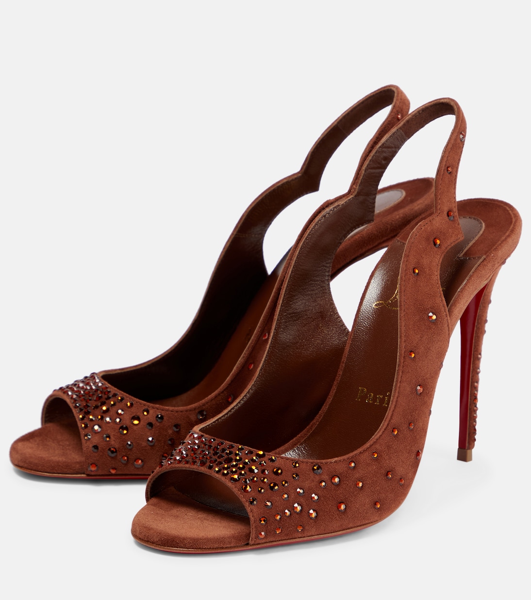 Nudes Degrachick suede sandals | Christian Louboutin