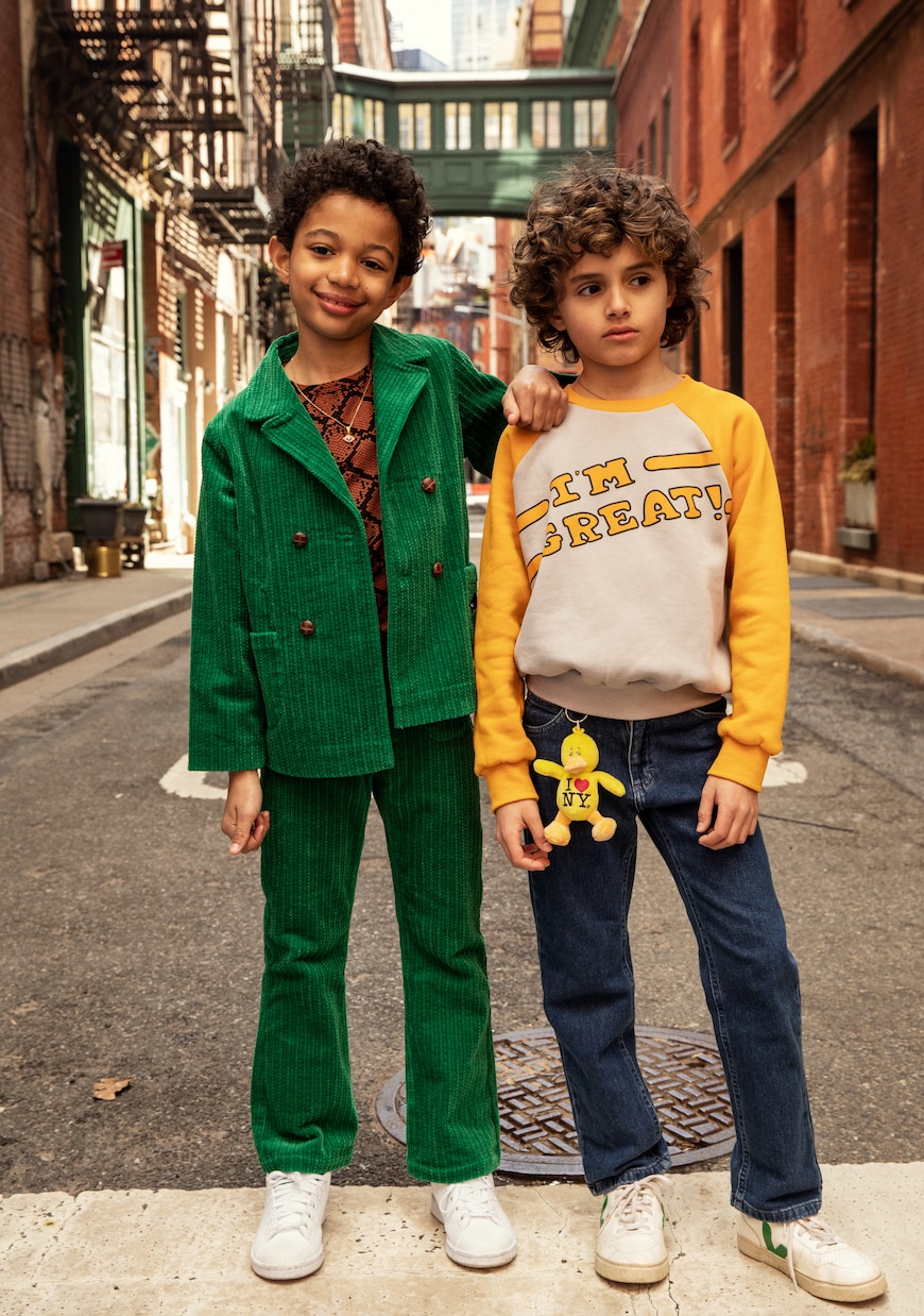Printed cotton jersey sweatshirt | Mini Rodini