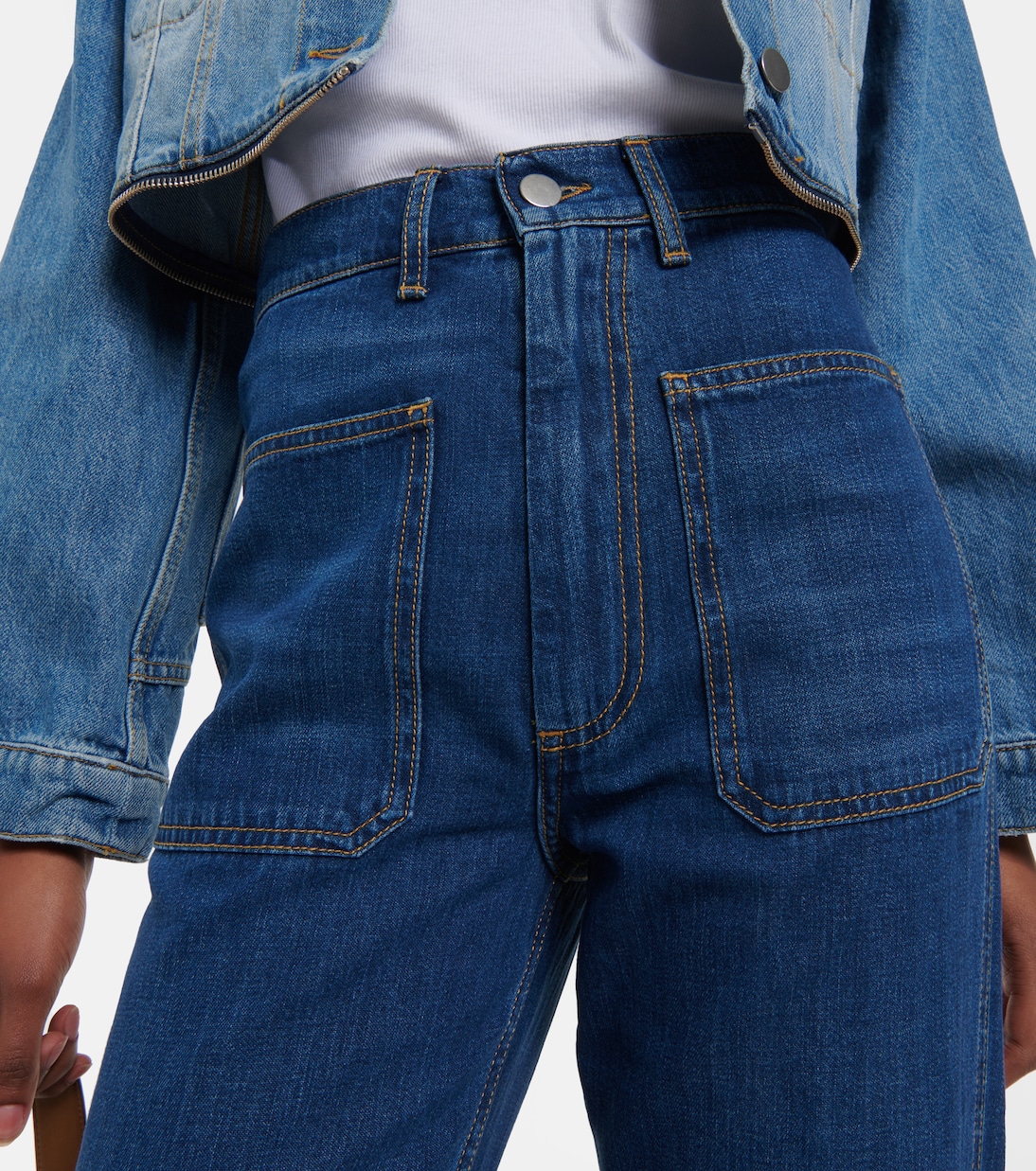 Jeans acampanados en denim de tiro alto | Dodo Bar Or