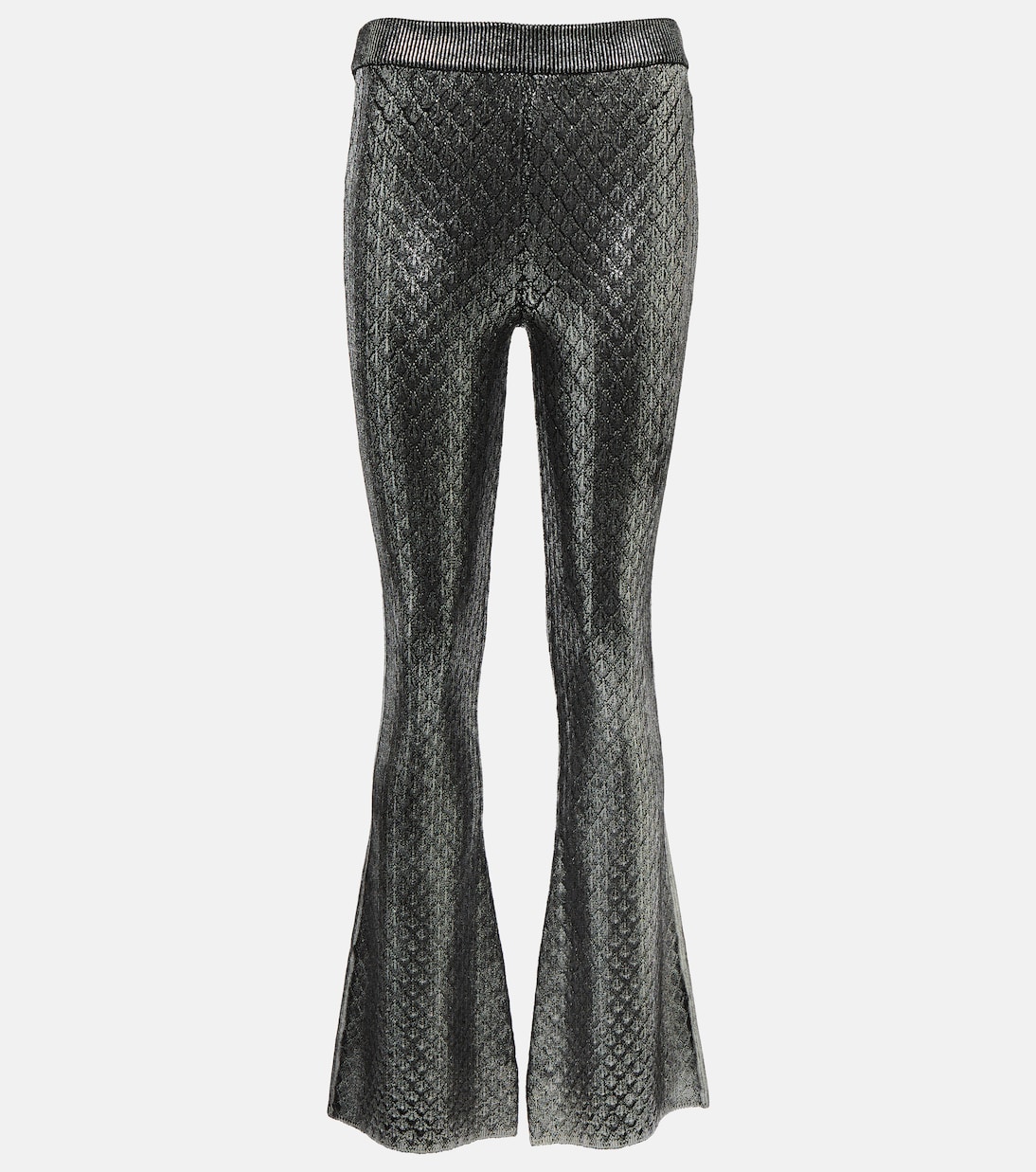 Metallic high-rise flared pants | Rabanne