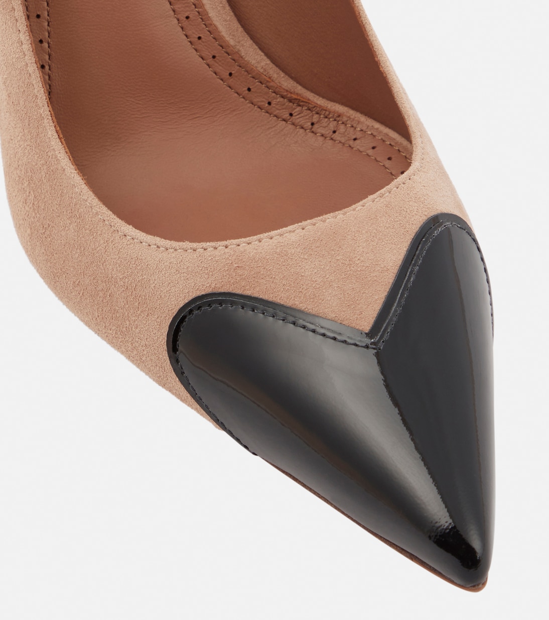 Heart suede and patent leather pumps | Alaïa