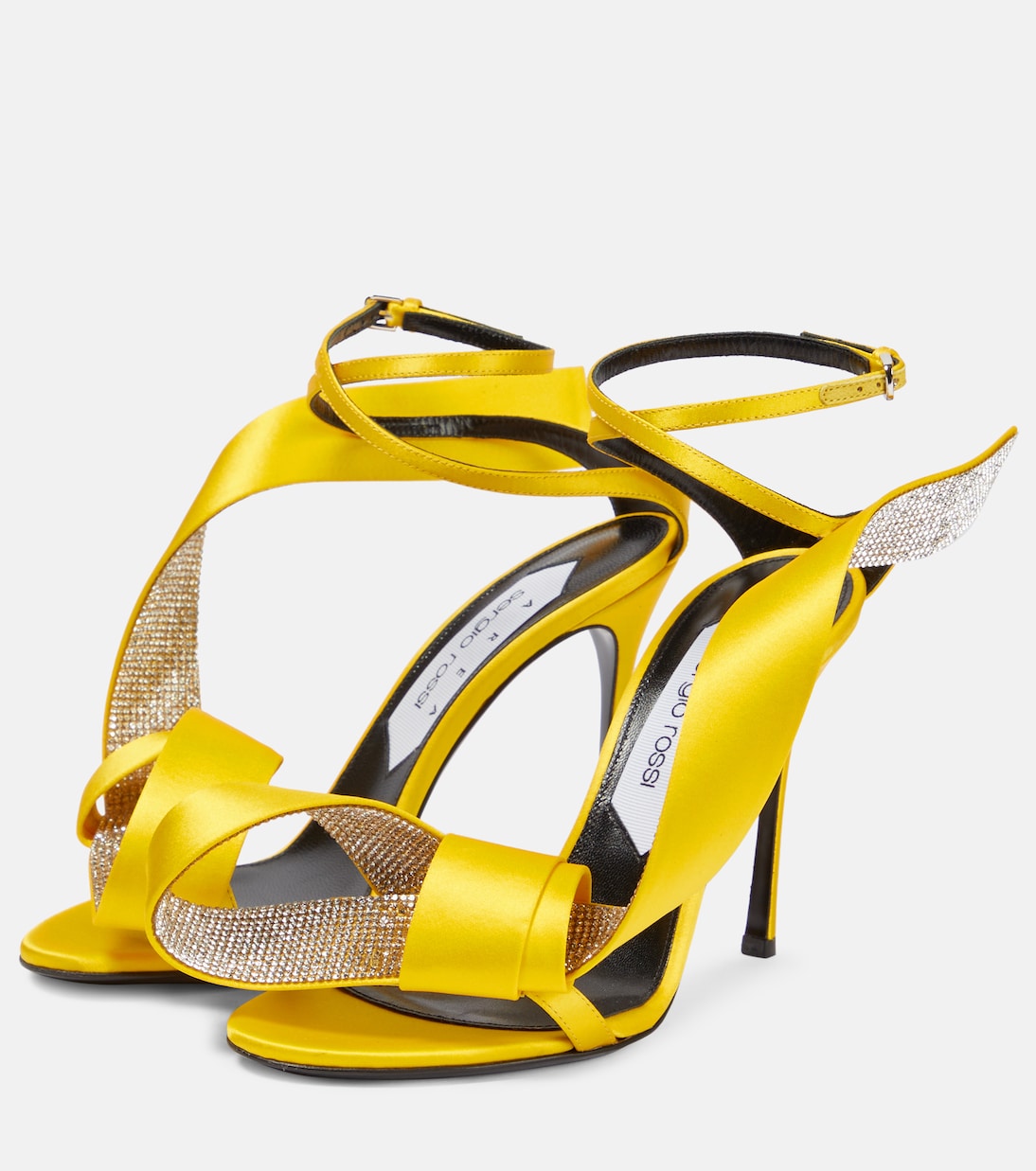 X Sergio Rossi Verzierte Sandalen aus Satin | Area