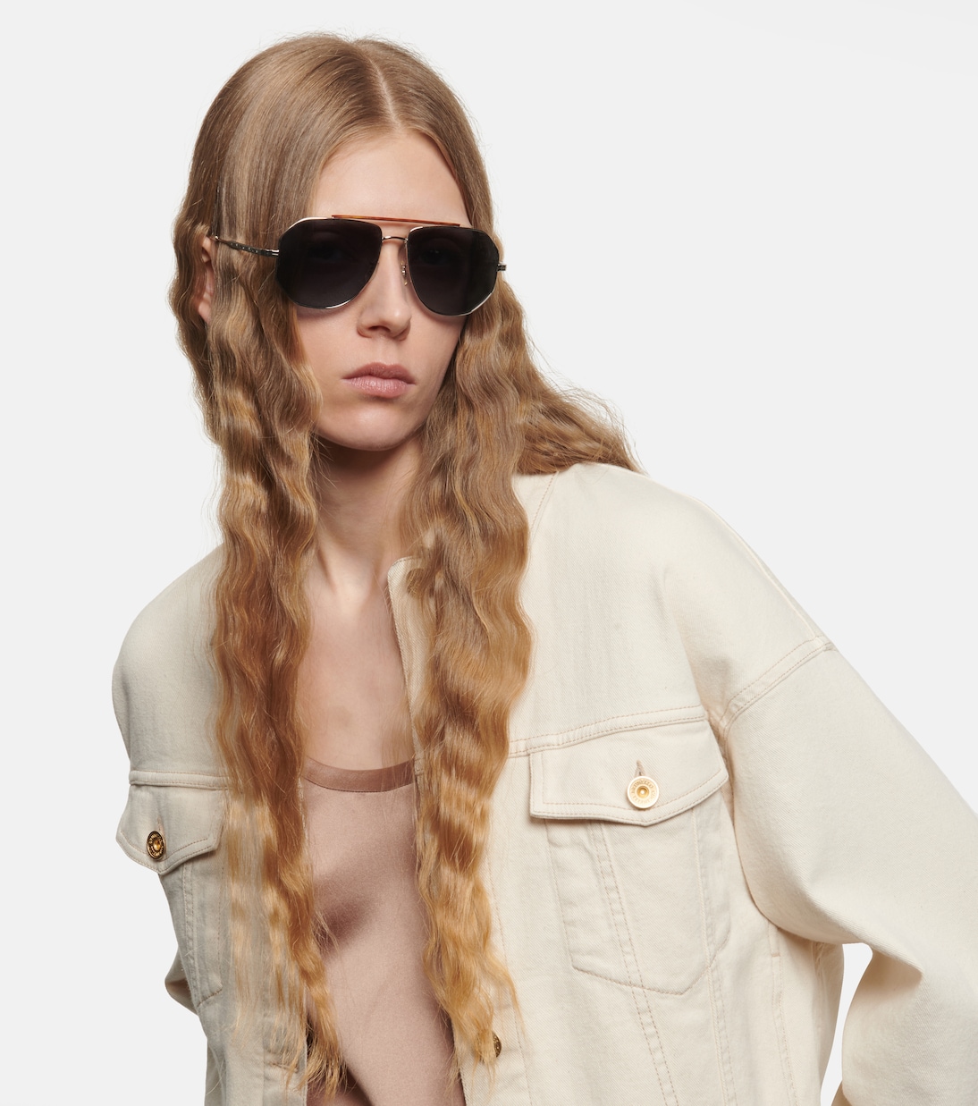 x Oliver Peoples - Occhiali da sole aviator Moraldo | Brunello Cucinelli