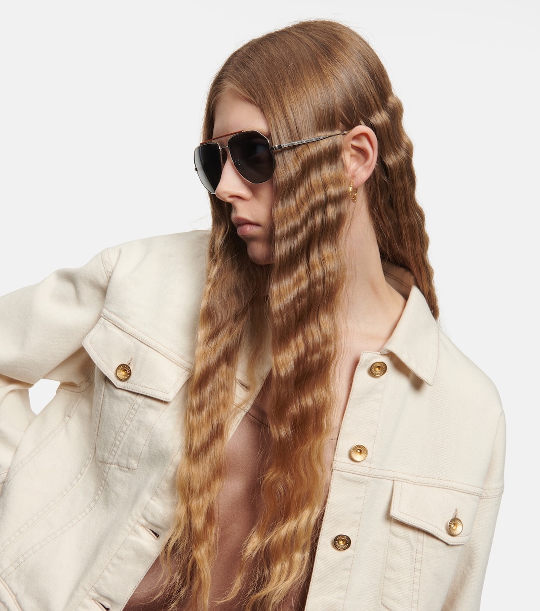 x Oliver Peoples - Occhiali da sole aviator Moraldo | Brunello Cucinelli