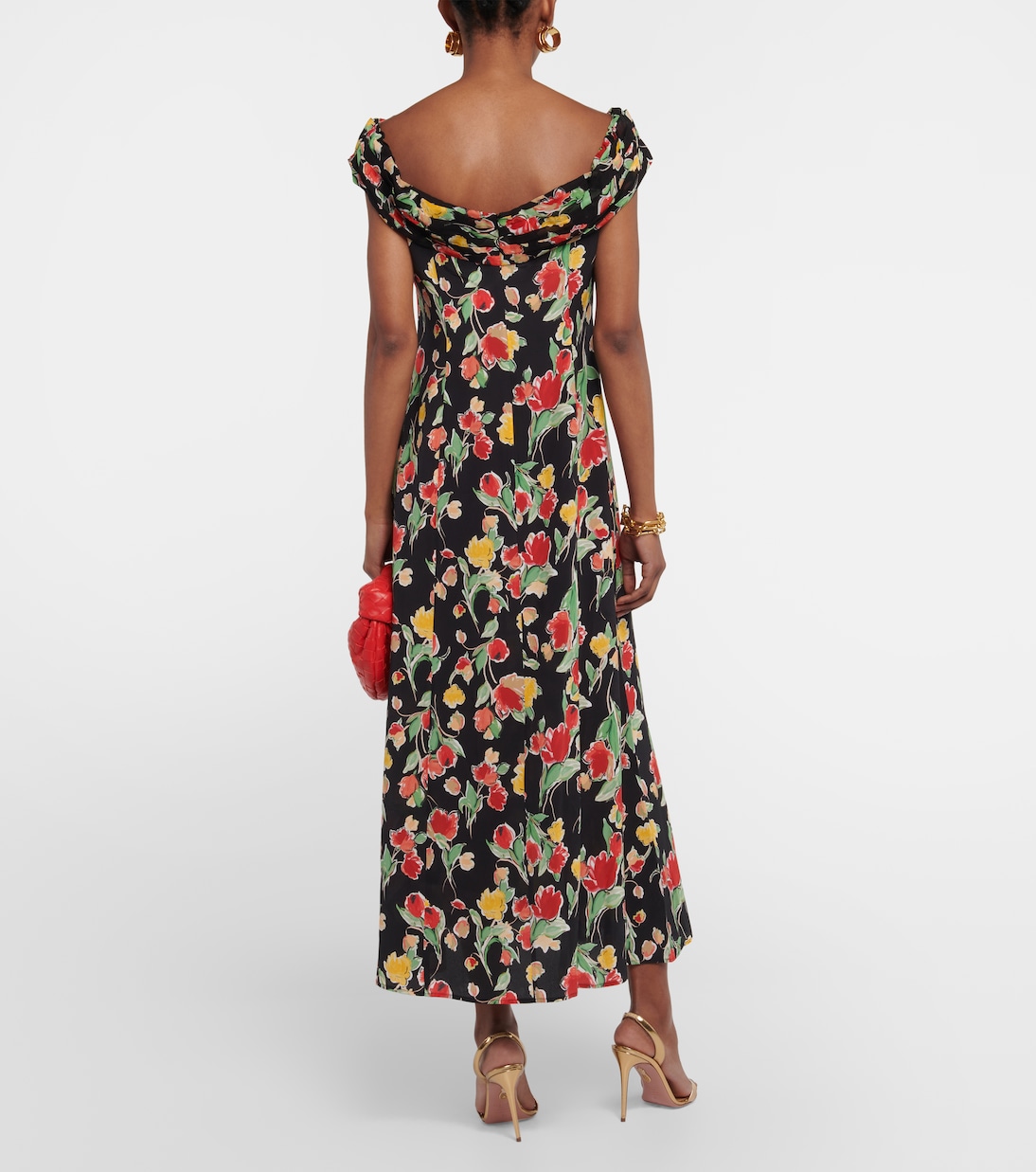 Freya floral silk midi dress | Rixo