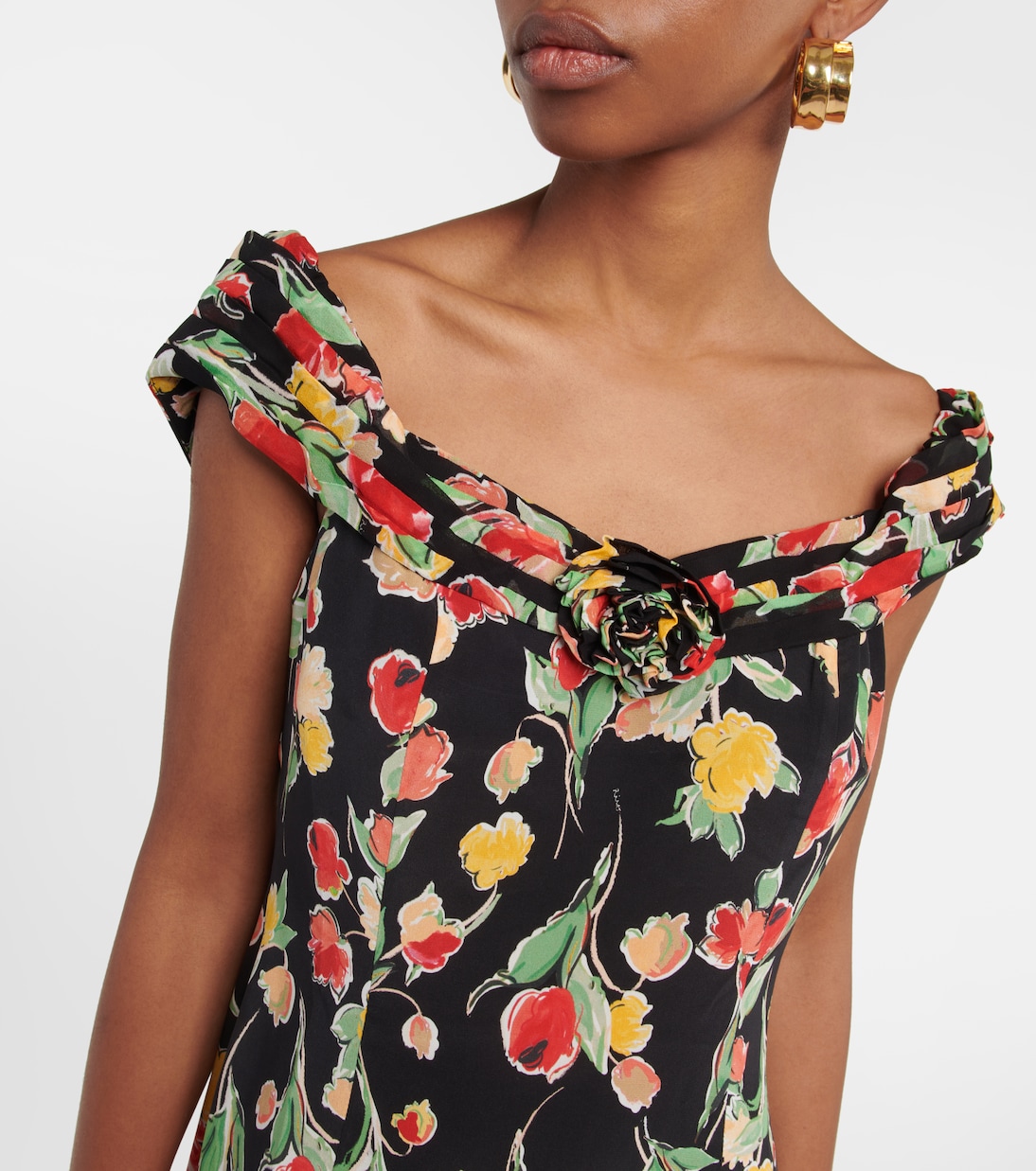 Freya floral silk midi dress | Rixo