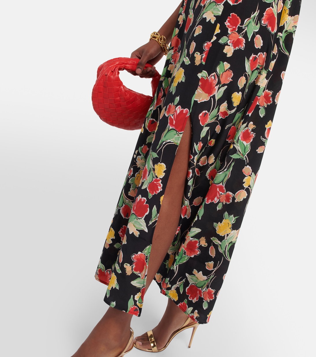 Freya floral silk midi dress | Rixo