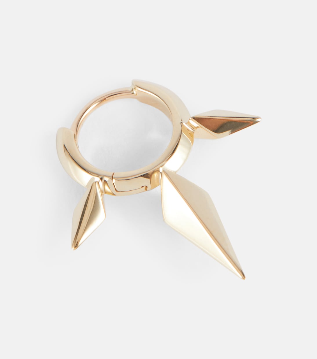 Boucle d'oreille unique Faceted Triple Long Spike en or 18 ct | Maria Tash