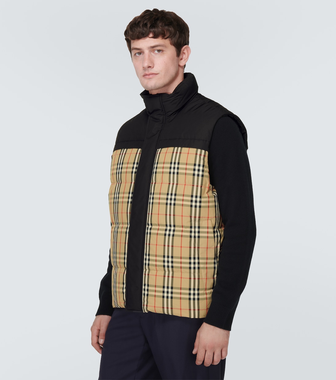 Burberry Check reversible down vest | Burberry