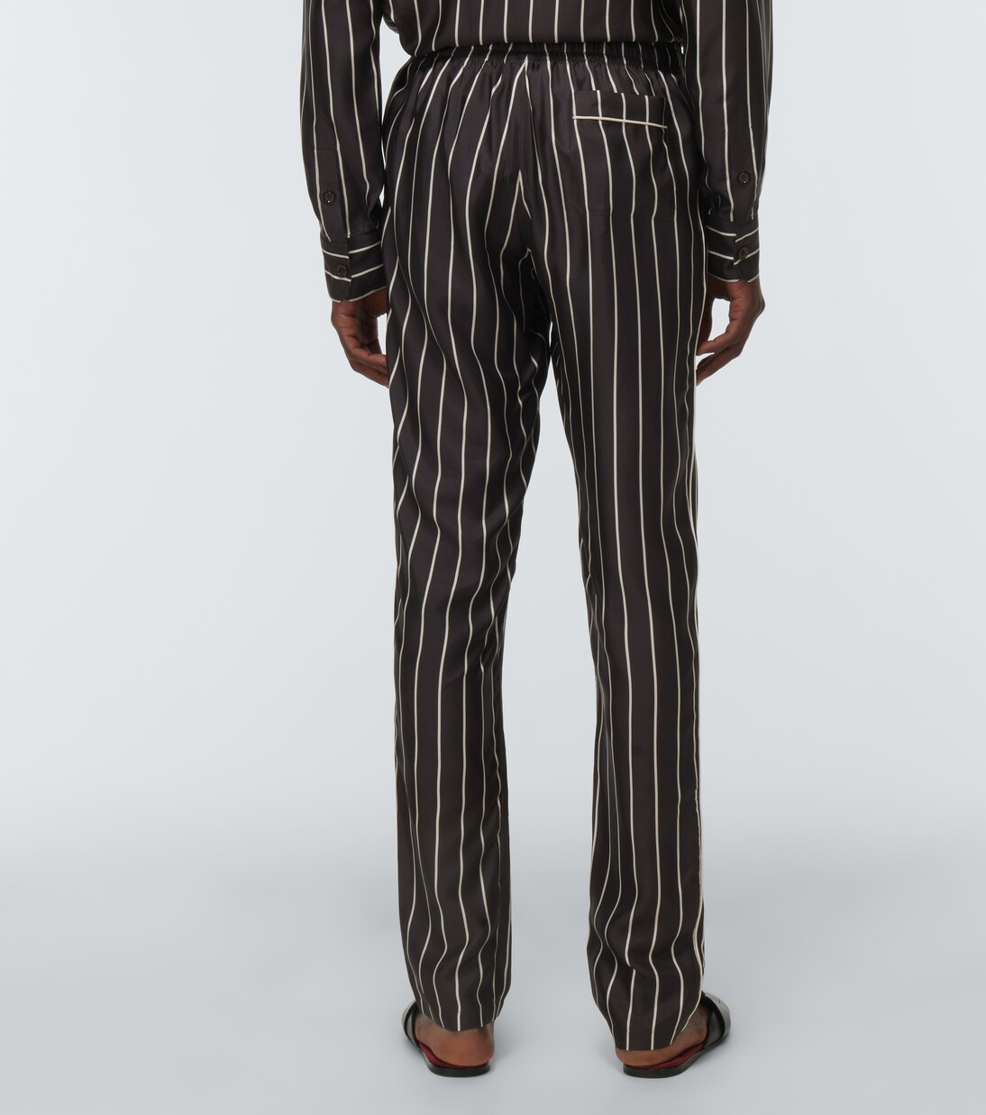 Pantaloni pigiama in seta a righe | Dolce&Gabbana