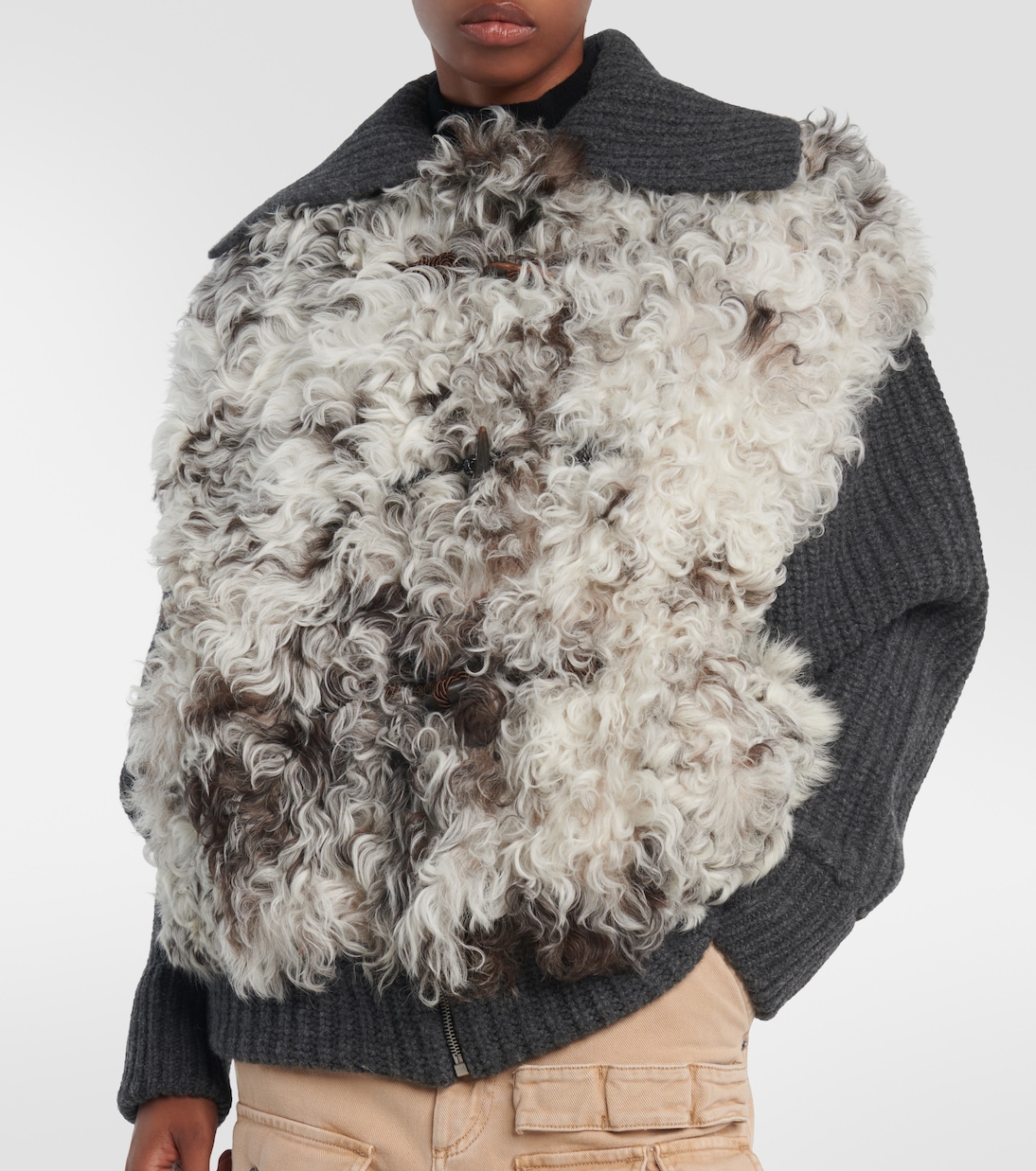 The Big Chill shearling and wool jacket | Alanui