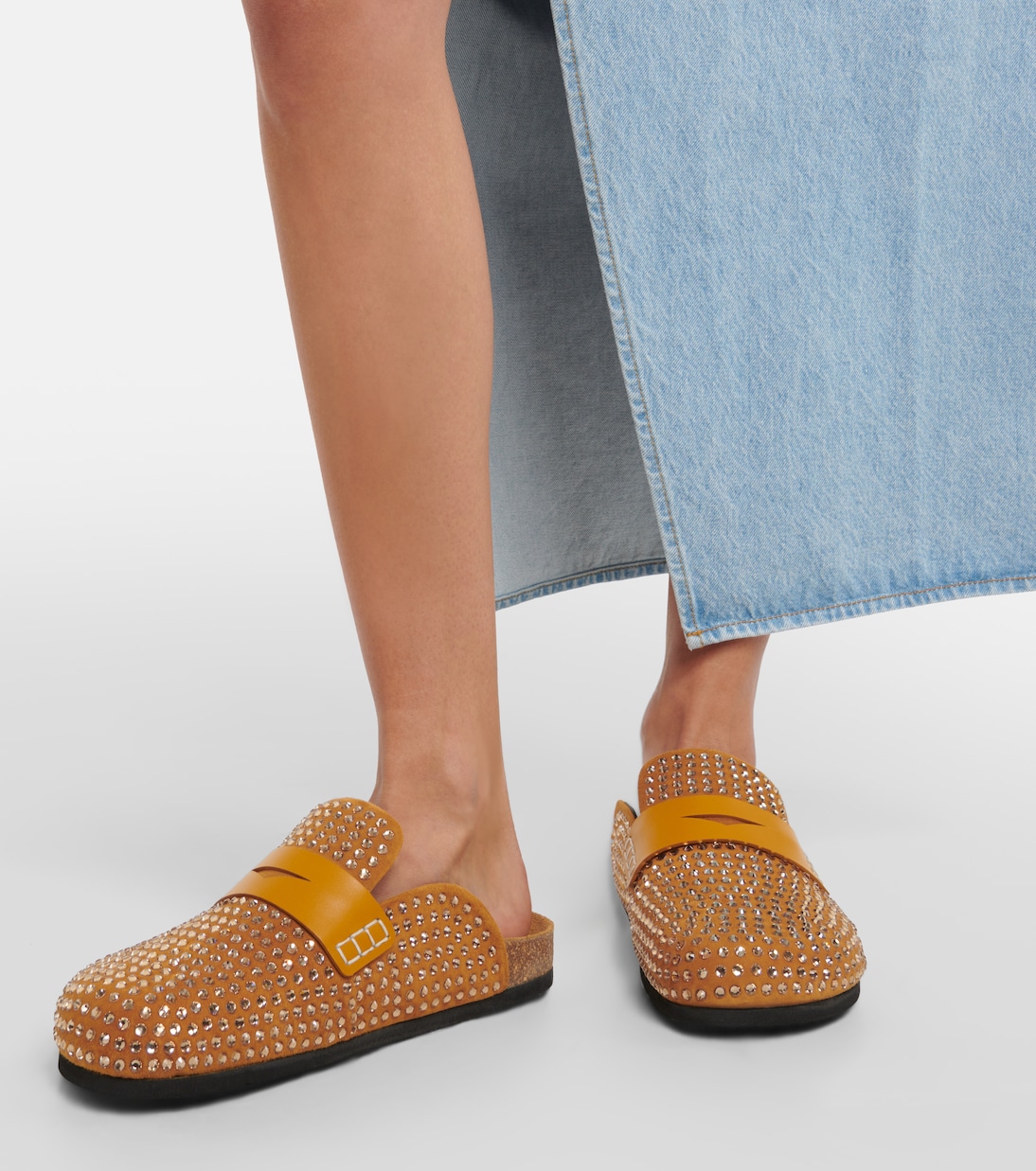 Verzierte Slippers aus Veloursleder | JW Anderson