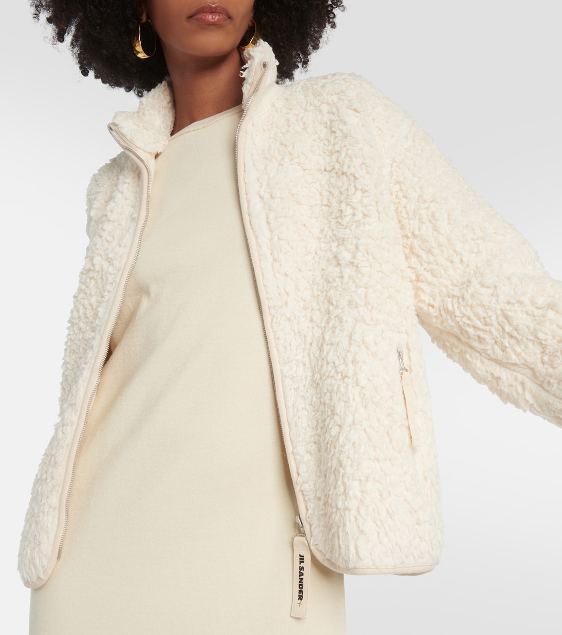 Chaqueta de algodón con pelo sintético | Jil Sander
