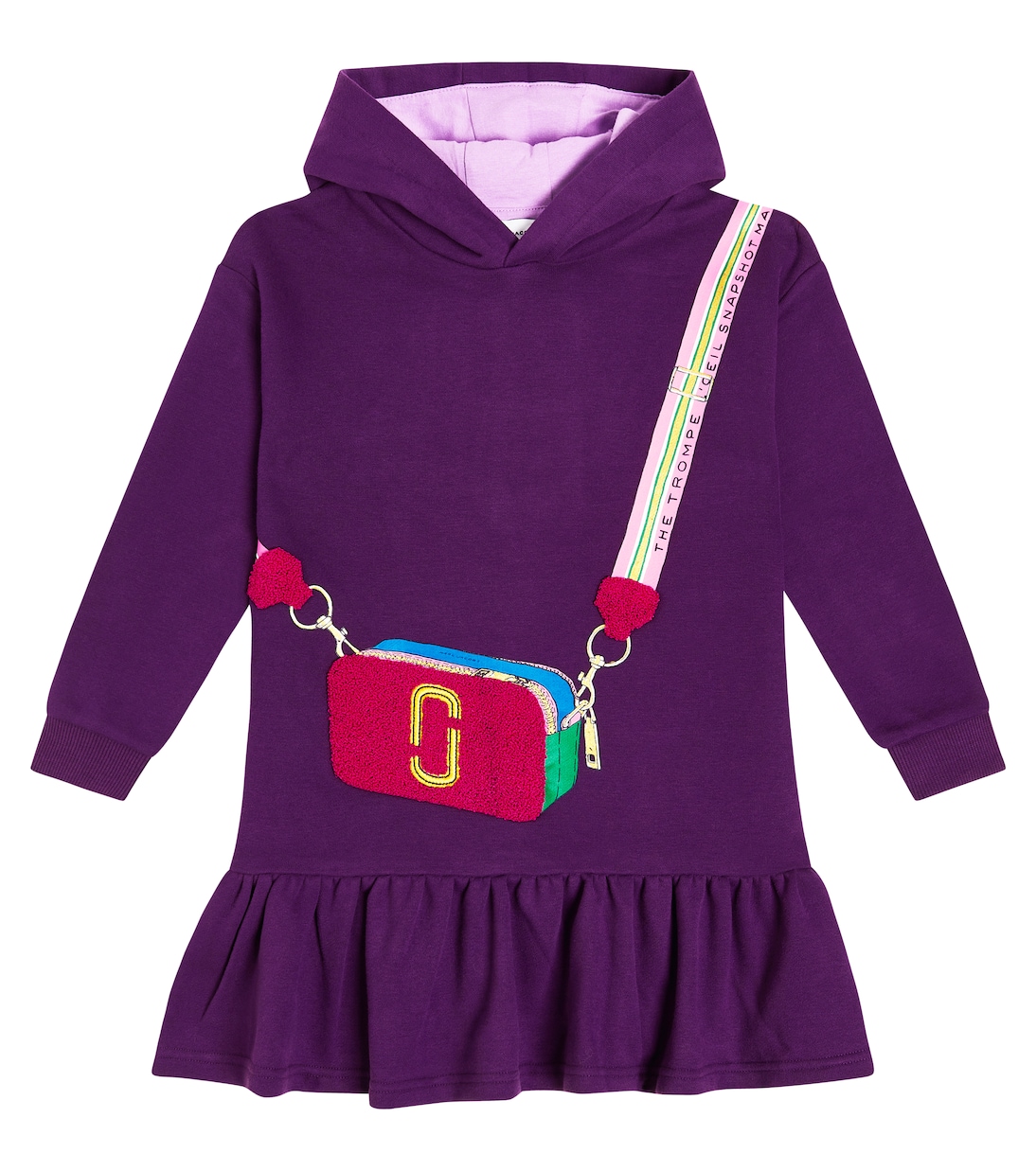 Abito in misto cotone con cappuccio | Marc Jacobs Kids