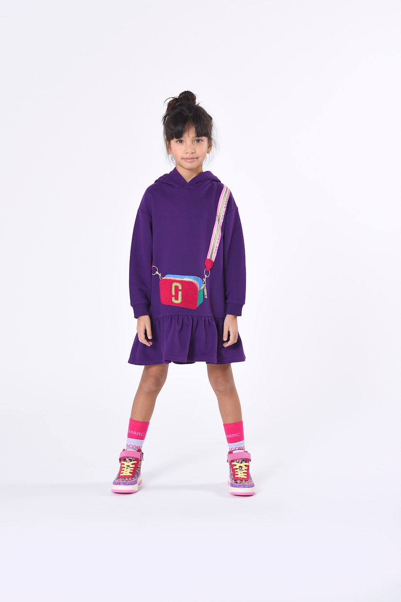 Abito in misto cotone con cappuccio | Marc Jacobs Kids