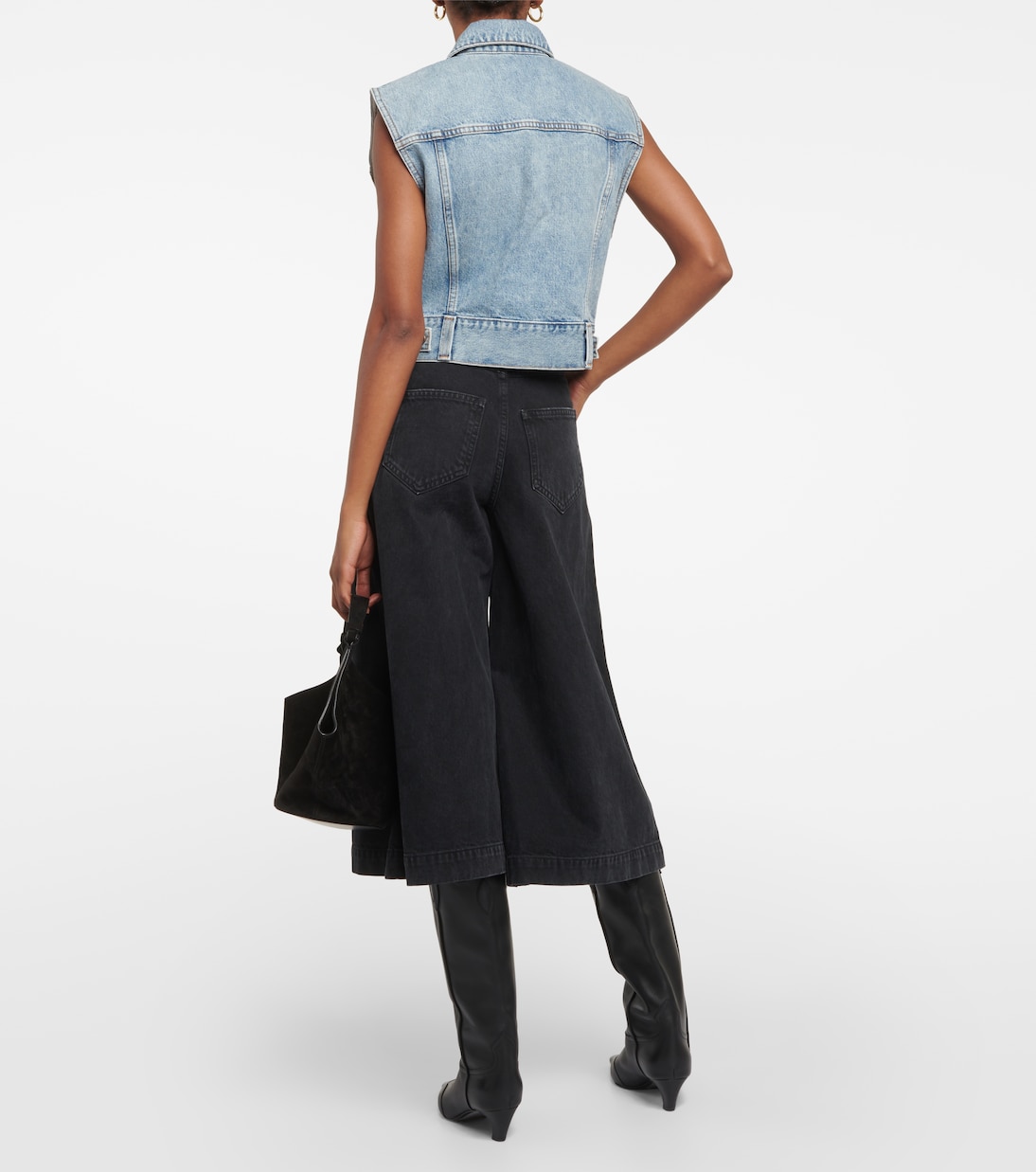 Chaleco Lizzo en denim cropped | Khaite