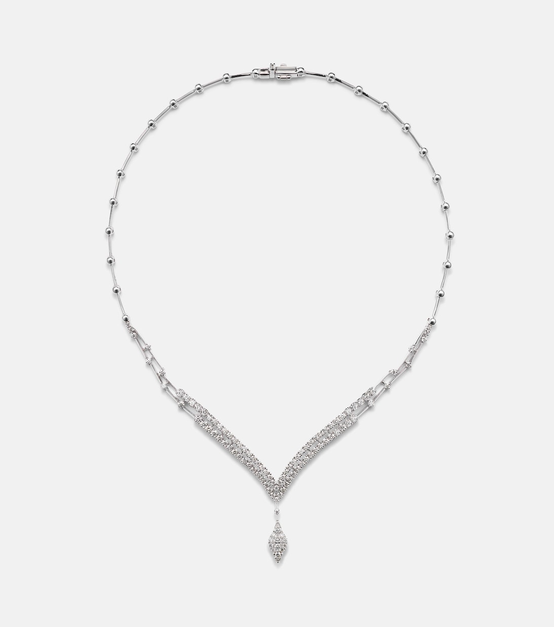 Collana in oro bianco 18kt con diamanti | Yeprem